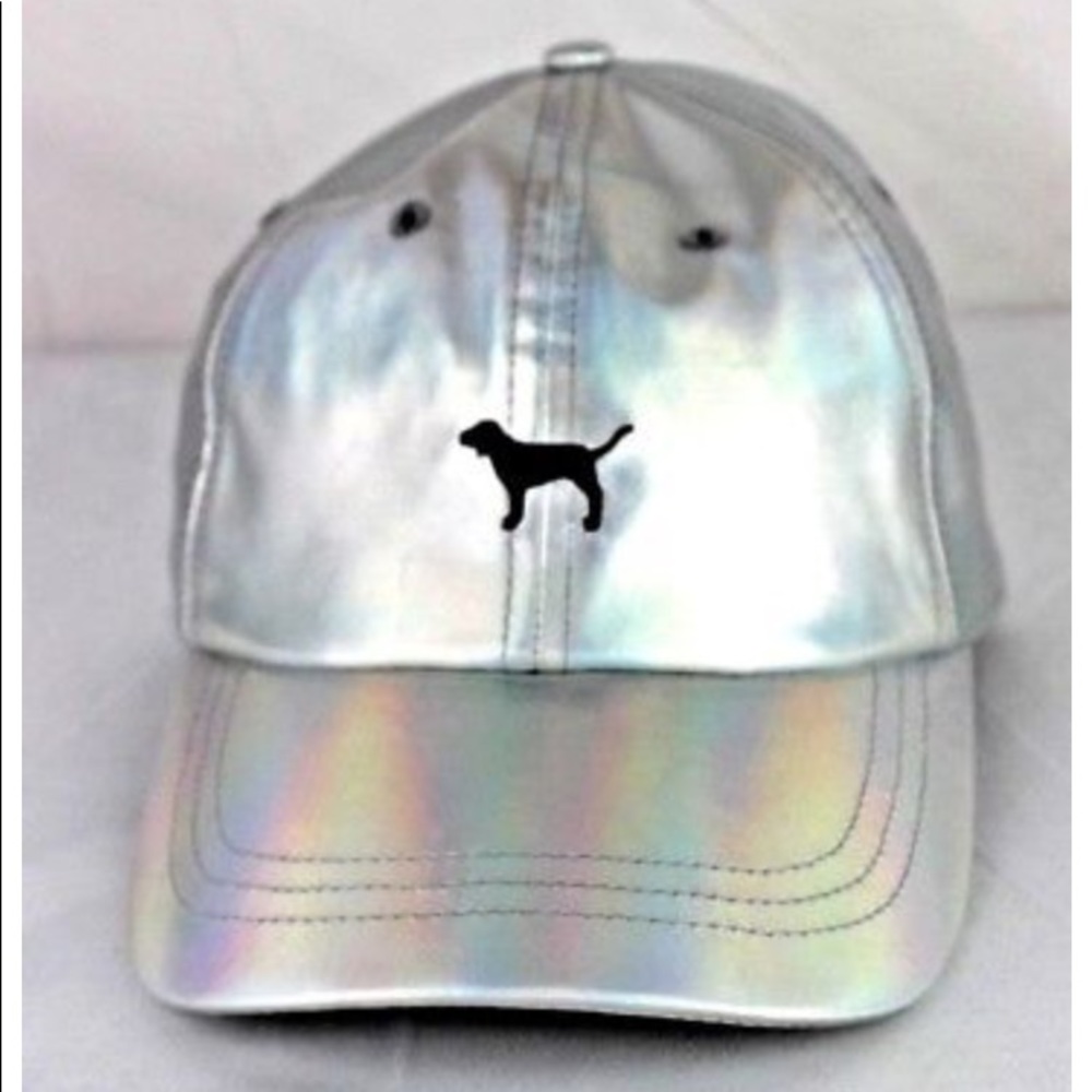 Victoria Secret Pink BLING Silver Metallic Hat